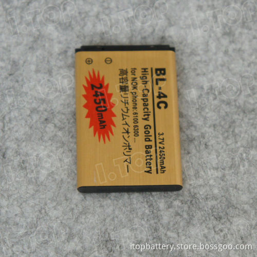 High Capacity 3.7V 2450mAh Gold Business Battery for Nokia 6100 6300 BL-4C , battery manufacturer